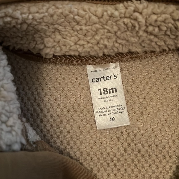 Carters Sherpa Fleece onesies - Picture 3 of 3